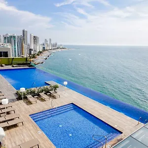 Cozy Con Excelente Vista En Edificio De Lujo - H2 Regency Apartamento Cartagena